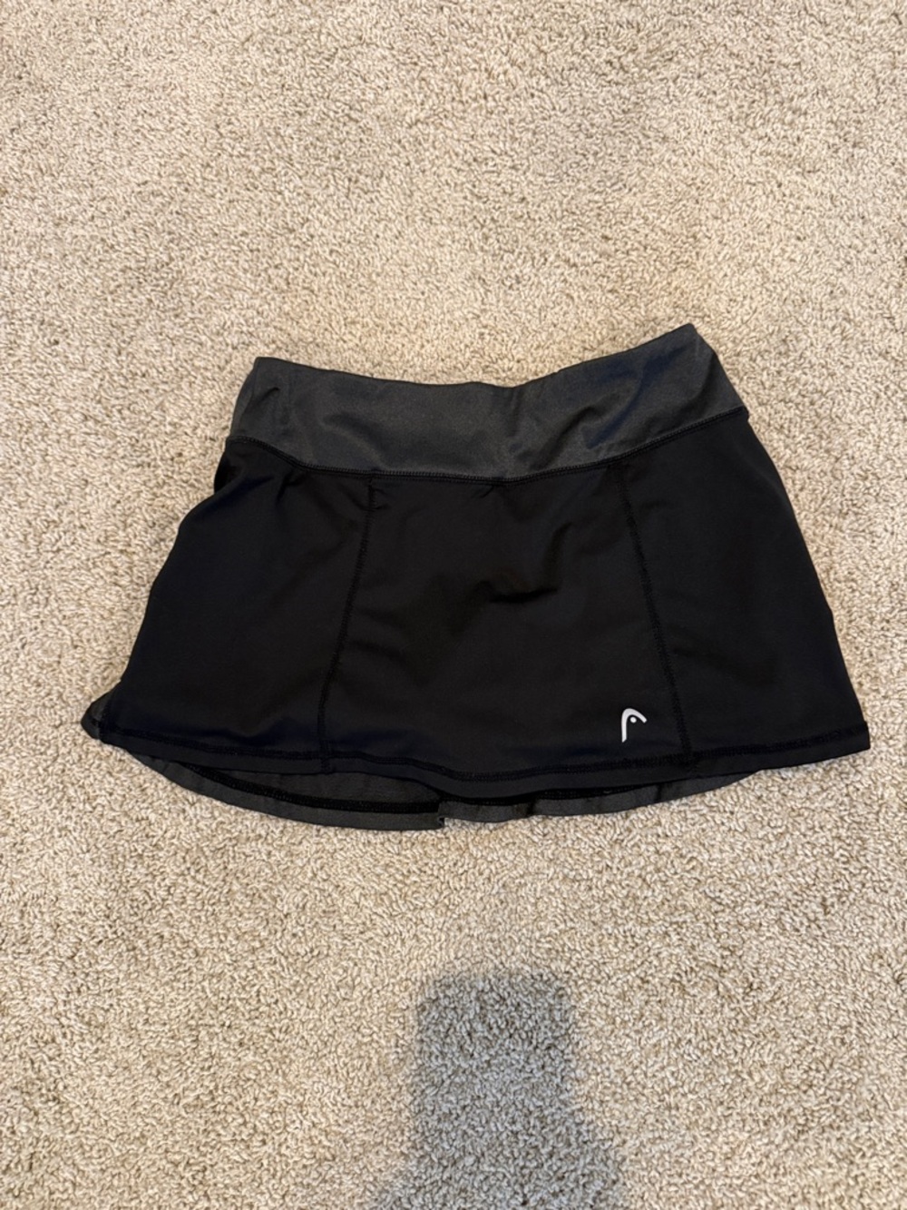 HEAD Black Athletic Skirt with White Logo